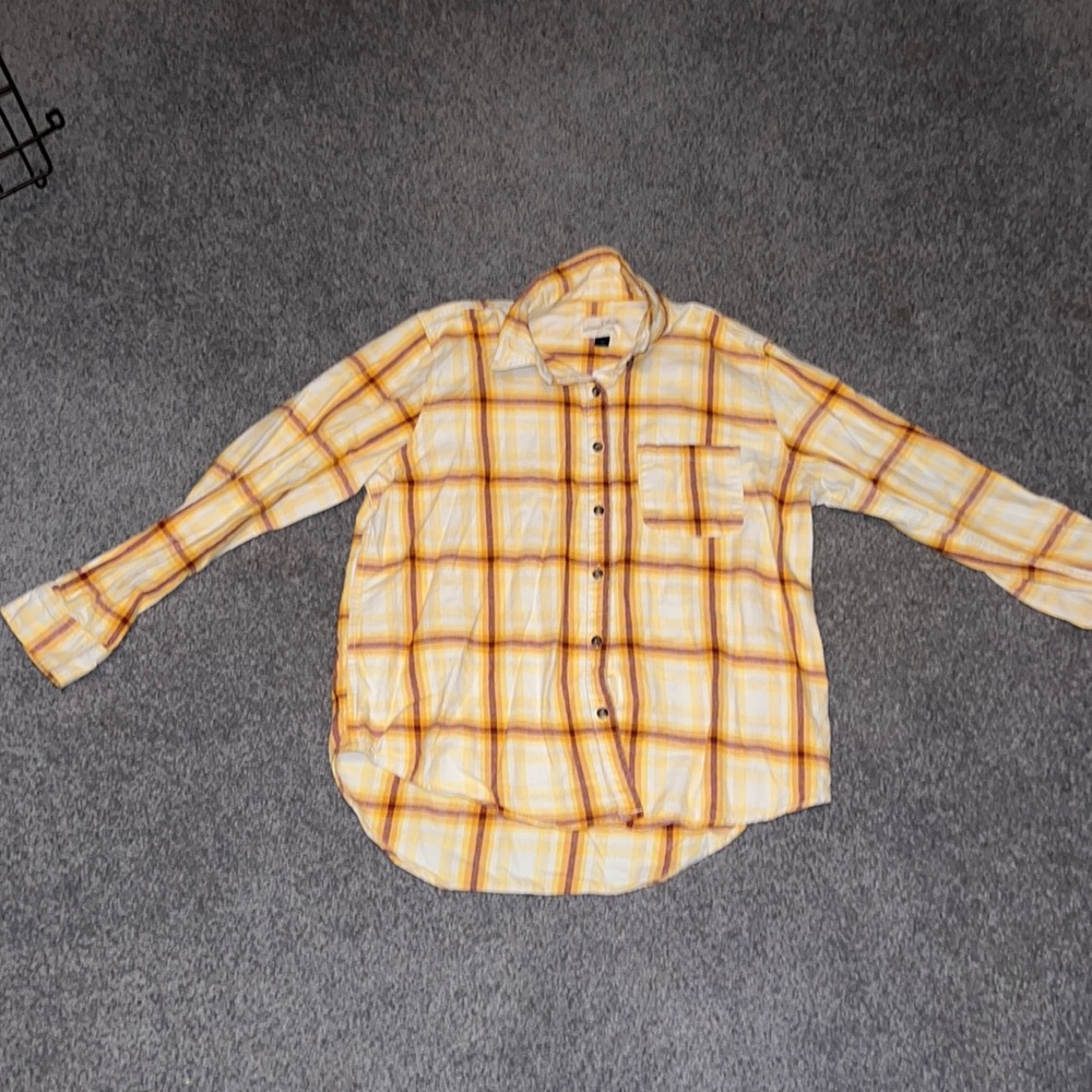YELLOW AND CREAM FLANNEL